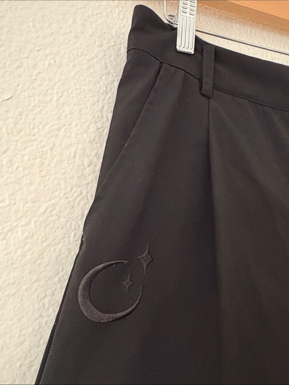 Disturbia Black High-Waist Embroidered Pants - Picture 2 of 6